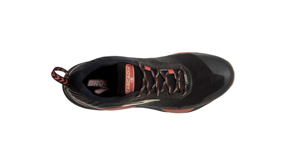 Brooks Cascadia 13 GTX Trail Running Shoes - Mens, Black/Red/Tan, Medium, 13 US, 1102841D037.130