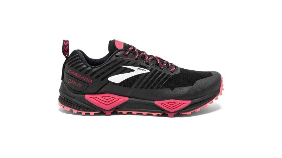 Brooks Cascadia 13 GTX Trailrunning Shoes - Womens, Black/Pink/Coral, Medium, 11 US, 1202731B048.110