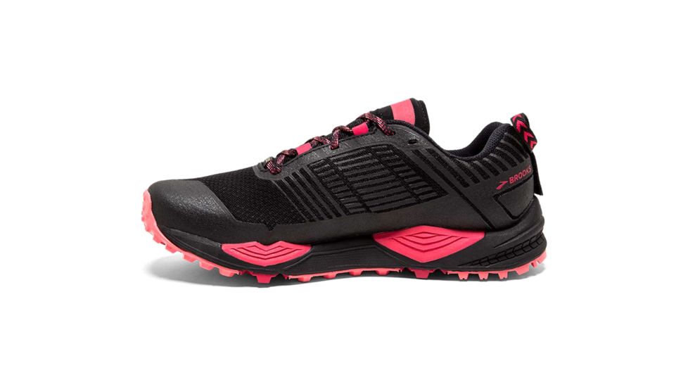 Brooks Cascadia 13 GTX Trailrunning Shoes - Womens, Black/Pink/Coral, Medium, 7.5 US, 1202731B048.075