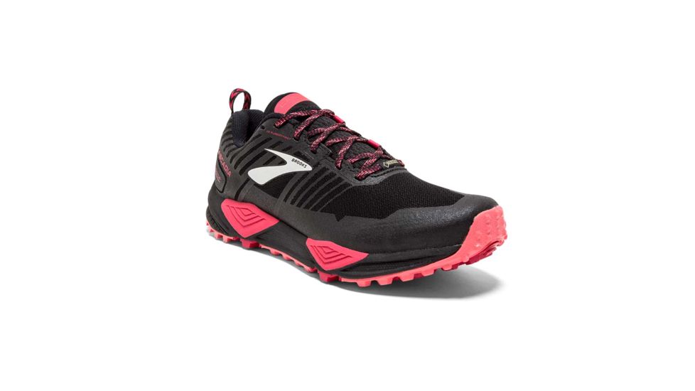 Brooks Cascadia 13 GTX Trailrunning Shoes - Womens, Black/Pink/Coral, Medium, 7.5 US, 1202731B048.075