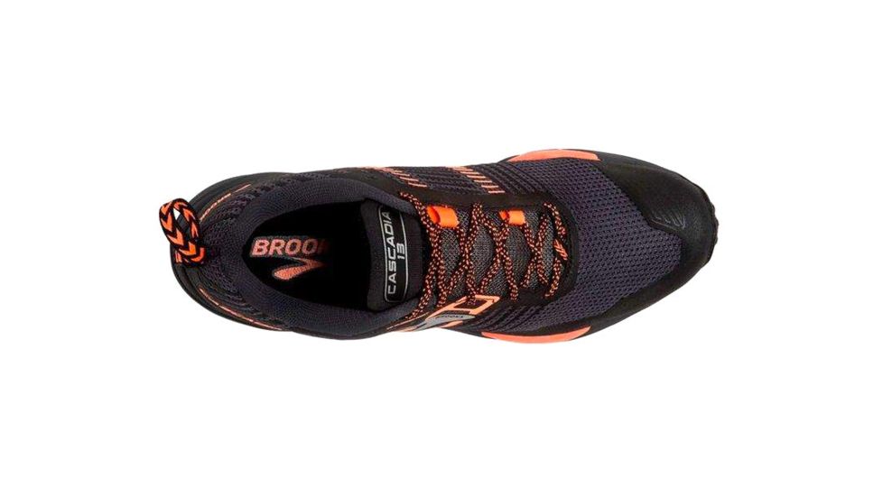 Brooks Cascadia 13 Trail Running Shoes - Mens, Grey/Black/Orange, Wide, 14 US, 1102852E026.140