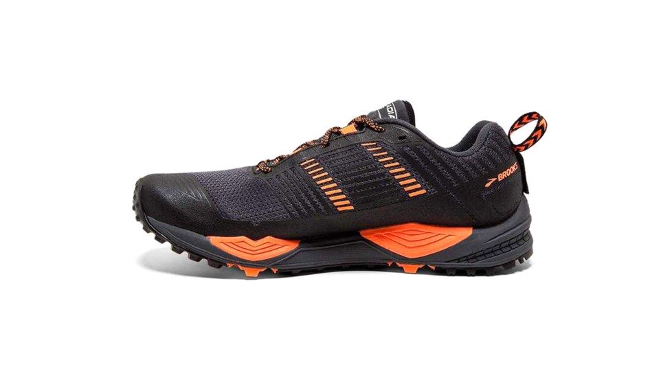 Brooks Cascadia 13 Trail Running Shoes - Mens, Grey/Black/Orange, Wide, 14 US, 1102852E026.140