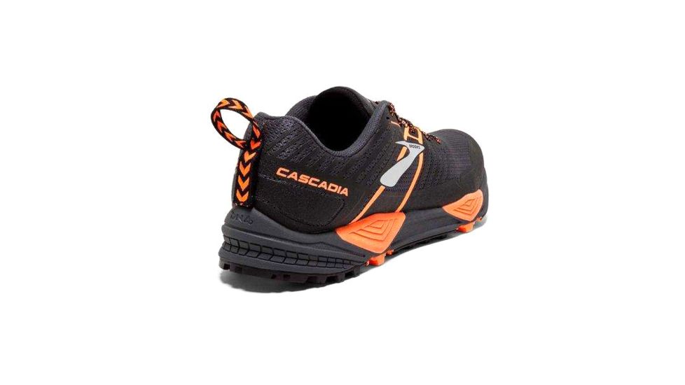 Brooks Cascadia 13 Trail Running Shoes - Mens, Grey/Black/Orange, Wide, 14 US, 1102852E026.140
