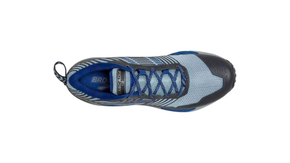 Brooks Cascadia 13 Trail Running Shoes - Mens, Grey/Blue/Ebony, Medium, 13, 1102851D058.130