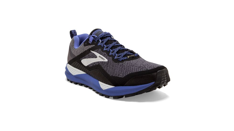 Brooks Cascadia 14 GTX - Womens, Black/Grey/Blue, Medium, 6.5, 1202981B053.065