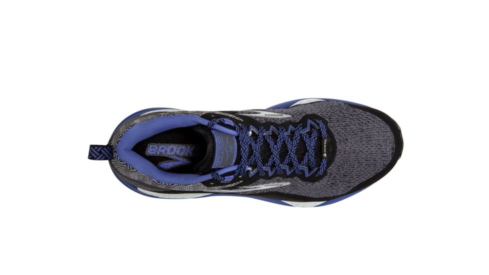 Brooks Cascadia 14 GTX - Womens, Black/Grey/Blue, Medium, 6.5, 1202981B053.065