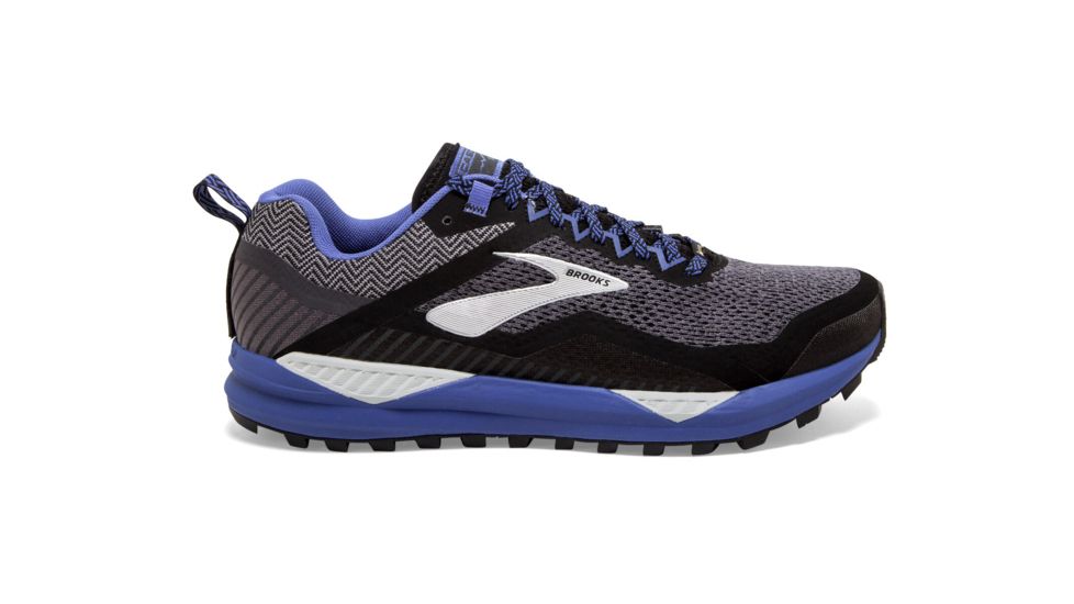 Brooks Cascadia 14 GTX - Womens, Black/Grey/Blue, Medium, 6.5, 1202981B053.065