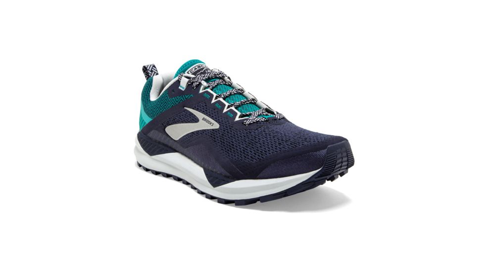Brooks Cascadia 14 - Mens, Navy/Blue Grass/Grey, Medium, 8.0, 1103101D478.080
