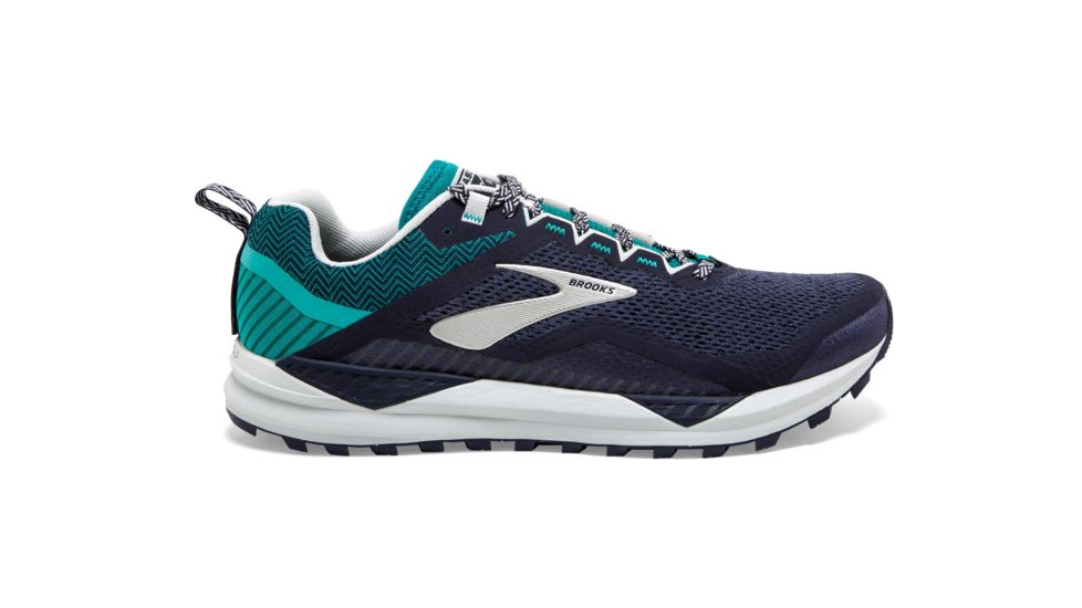Brooks Cascadia 14 - Mens, Navy/Blue Grass/Grey, Medium, 8.0, 1103101D478.080