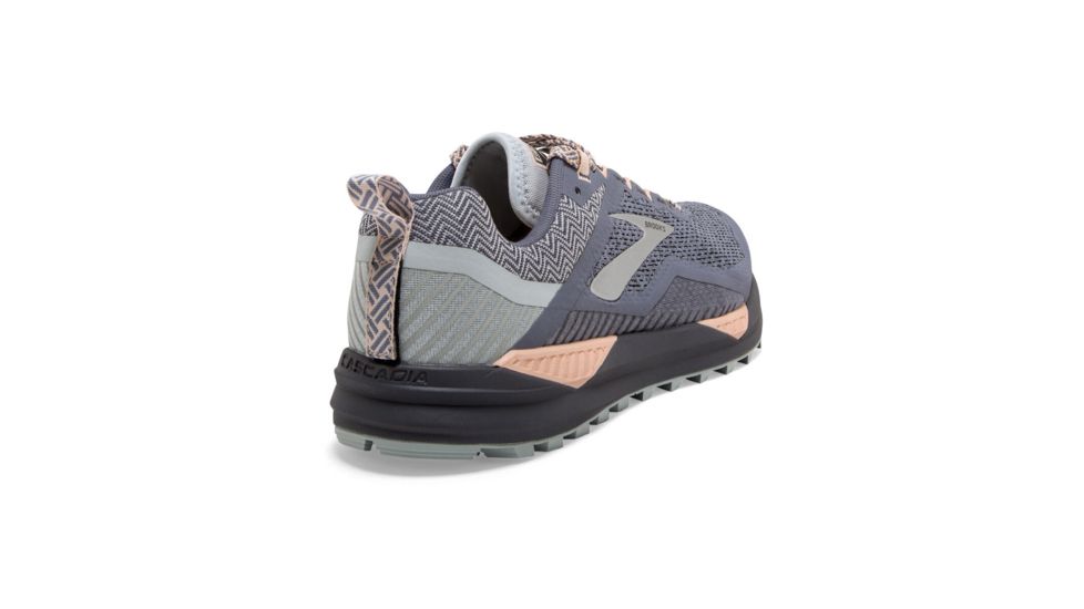 Brooks Cascadia 14 - Womens, Grey/Pale Peach/Pearl, Medium, 10.0, 1203041B009.100