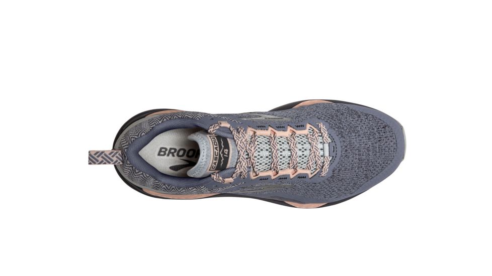Brooks Cascadia 14 - Womens, Grey/Pale Peach/Pearl, Medium, 10.0, 1203041B009.100