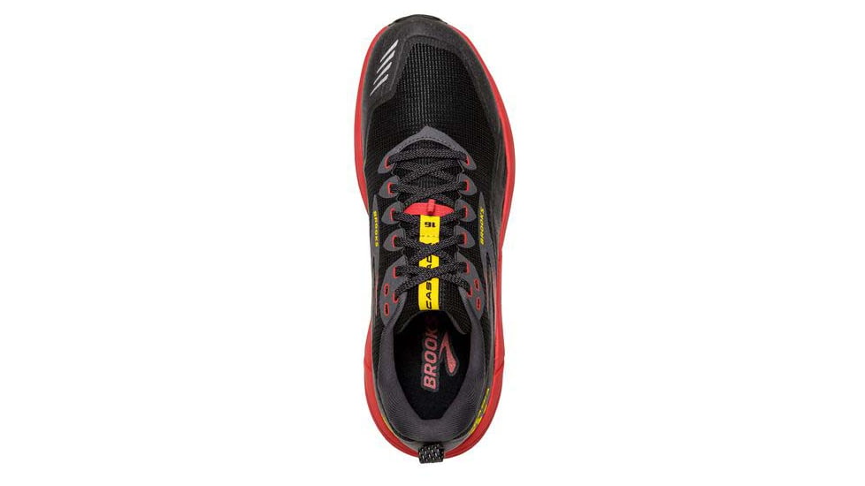 Brooks Cascadia 16 Running Shoes - Mens, Black/Fiery Red/Blazing Yellow, 10.0, 1103761D035.100