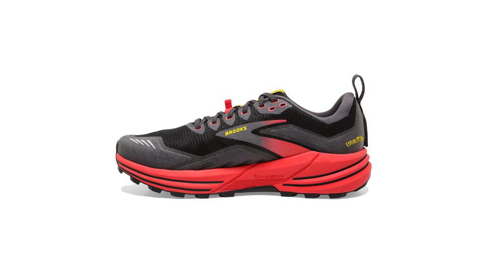 Brooks Cascadia 16 Running Shoes - Mens, Black/Fiery Red/Blazing Yellow, 10.0, 1103761D035.100