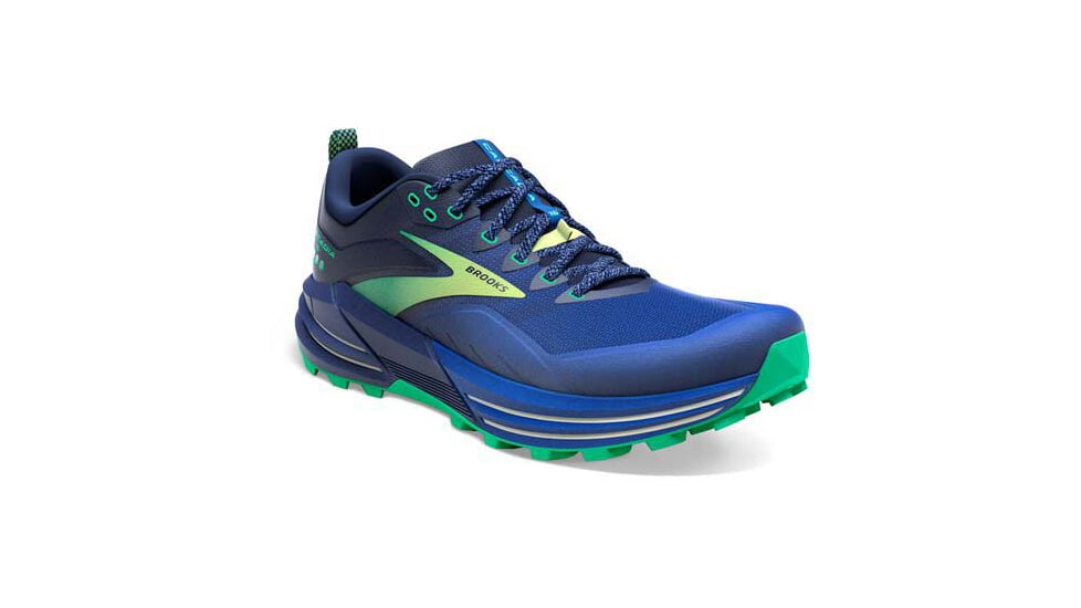 Brooks Cascadia 16 Running Shoes - Mens, Blue/Surf the Web/Green, 9.0, 1103761D403.090