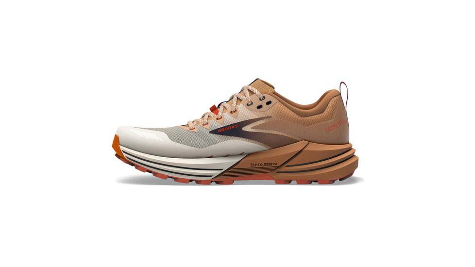 Brooks Cascadia 16 Running Shoes - Mens, White/Biscuit/Rooibos, 15.0, 1103761D173.150