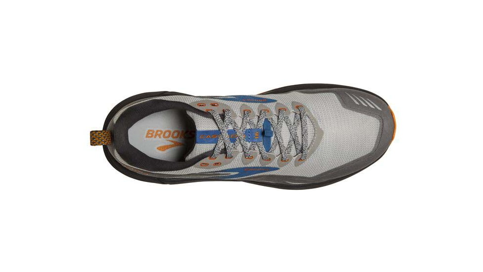 Brooks Cascadia 16 Running Shoes - Mens, Wide, Oyster Mushroom/Alloy/Orange, 12.0, 1103762E038.120