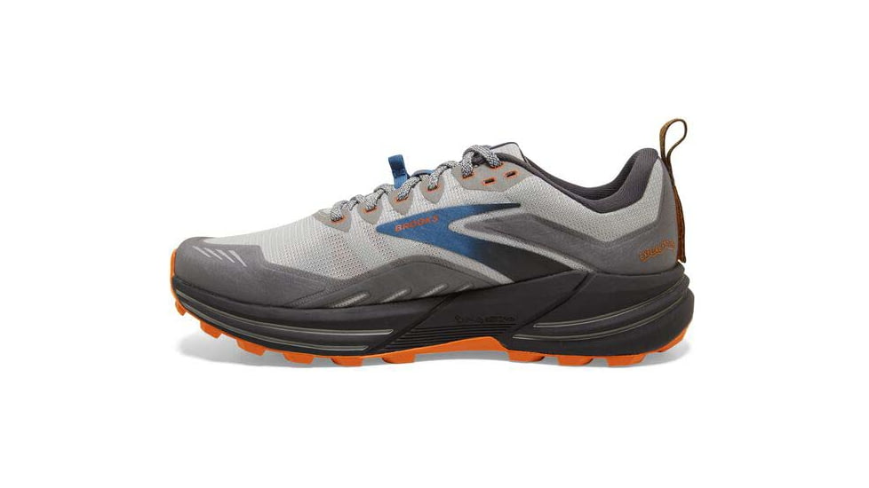 Brooks Cascadia 16 Running Shoes - Mens, Wide, Oyster Mushroom/Alloy/Orange, 12.0, 1103762E038.120