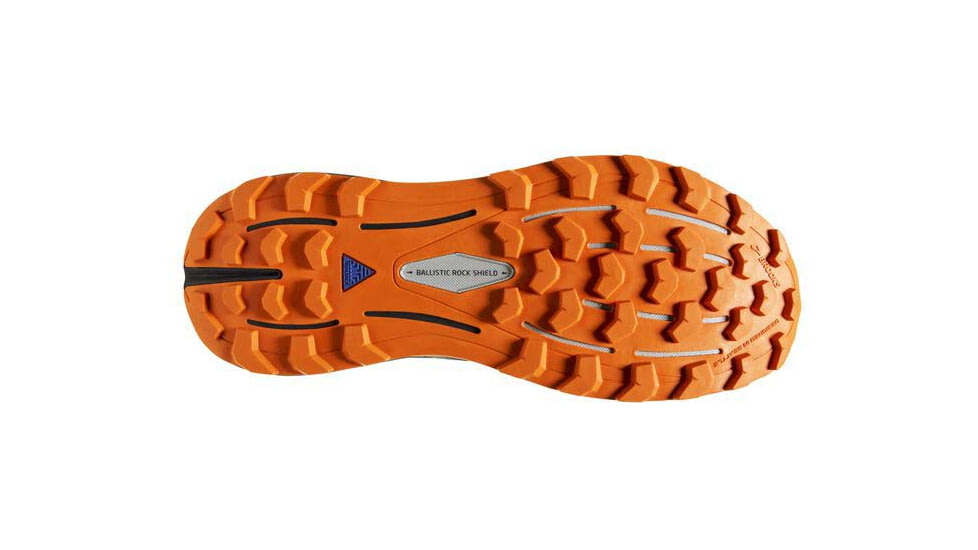 Brooks Cascadia 16 Running Shoes - Mens, Wide, Oyster Mushroom/Alloy/Orange, 12.0, 1103762E038.120