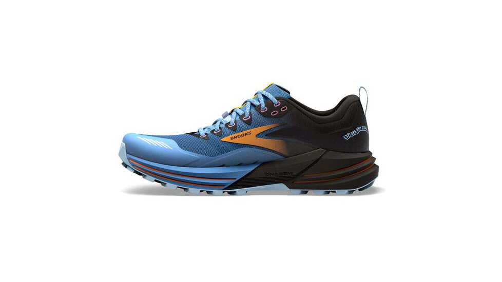 Brooks Cascadia 16 Running Shoes - Womens, Medium, Blue/Black/Yellow, 7.5, 1203631B414.075