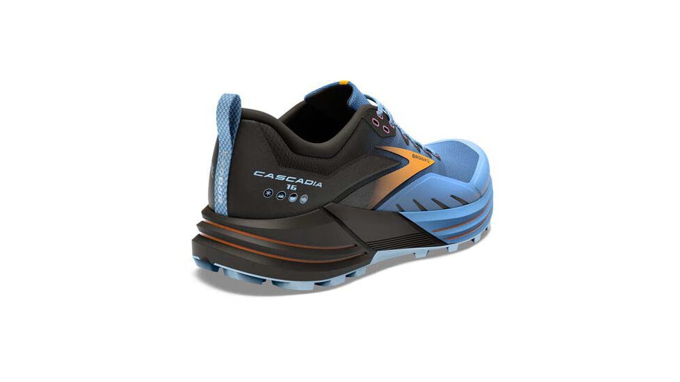 Brooks Cascadia 16 Running Shoes - Womens, Medium, Blue/Black/Yellow, 7.5, 1203631B414.075