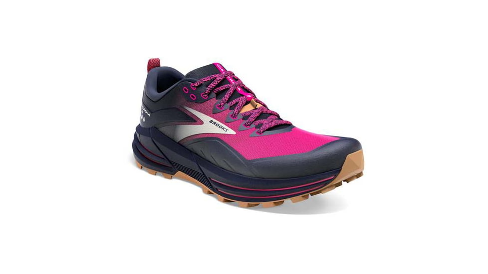 Brooks Cascadia 16 Running Shoes - Womens, Medium, Peacoat/Pink/Biscuit, 7.0, 1203631B425.070