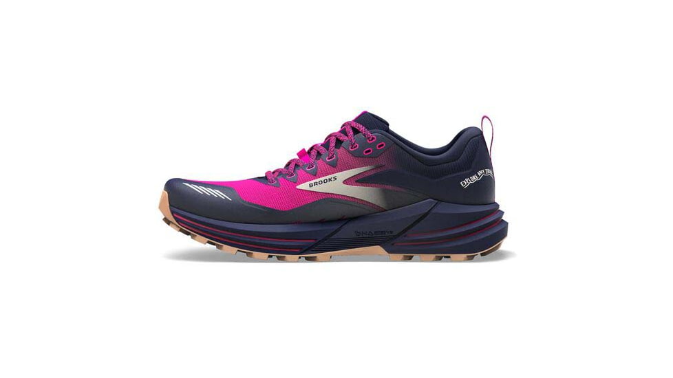 Brooks Cascadia 16 Running Shoes - Womens, Medium, Peacoat/Pink/Biscuit, 7.0, 1203631B425.070