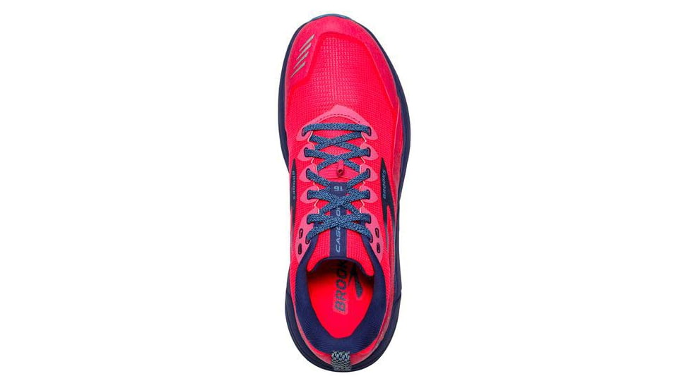 Brooks Cascadia 16 Running Shoes - Womens, Medium, Pink/Flambe/Cobalt, 7.0, 1203631B647.070