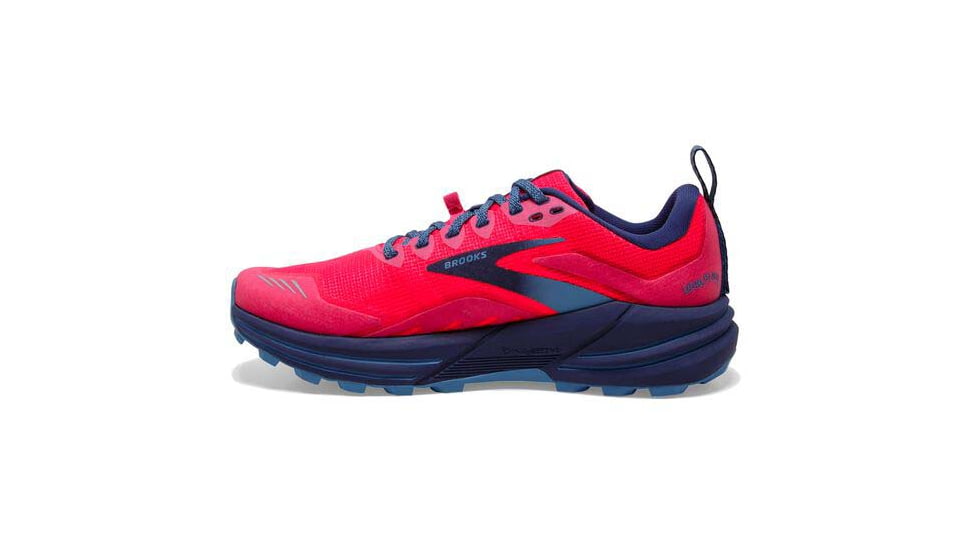 Brooks Cascadia 16 Running Shoes - Womens, Medium, Pink/Flambe/Cobalt, 7.0, 1203631B647.070