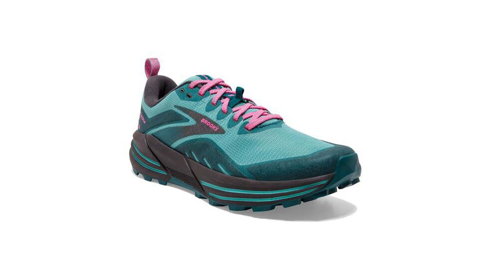 Brooks Cascadia 16 Running Shoes - Womens, Medium, Porcelain/Blue Coral/Pink, 8.5, 1203631B433.085