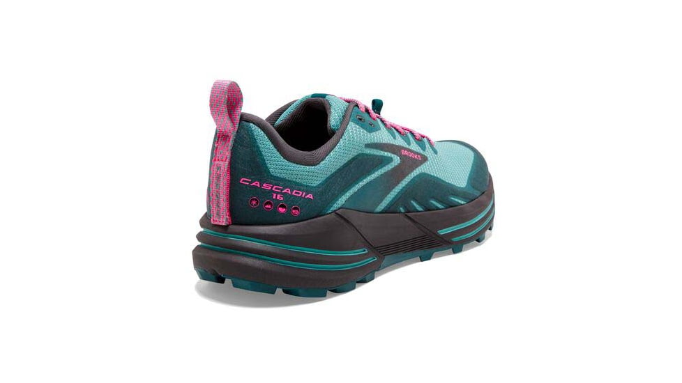 Brooks Cascadia 16 Running Shoes - Womens, Medium, Porcelain/Blue Coral/Pink, 8.5, 1203631B433.085