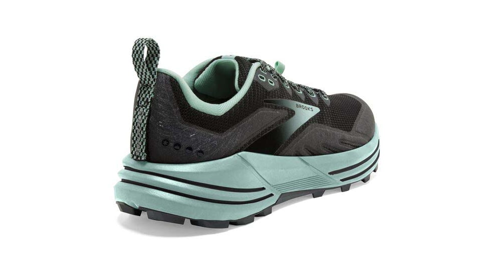 Brooks Cascadia 16 Running Shoes - Womens, Medium, Black/Ebony/Yucca, 6.0, 1203631B049.060
