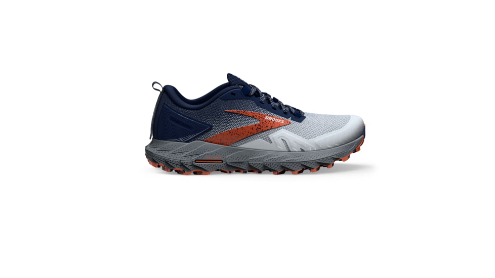 Brooks Cascadia 17 Running Shoes - Mens, Blue/Navy/Firecracker, 14 Medium, 1104031D405.140