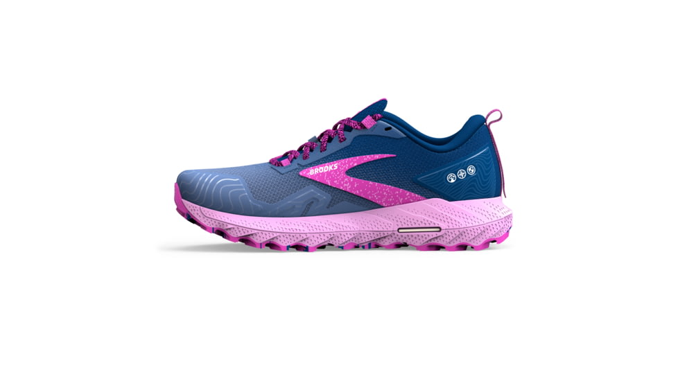 Brooks Cascadia 17 Running Shoes - Womens, Navy/Purple/Violet, 6.5 Narrow, 1203921B449.065