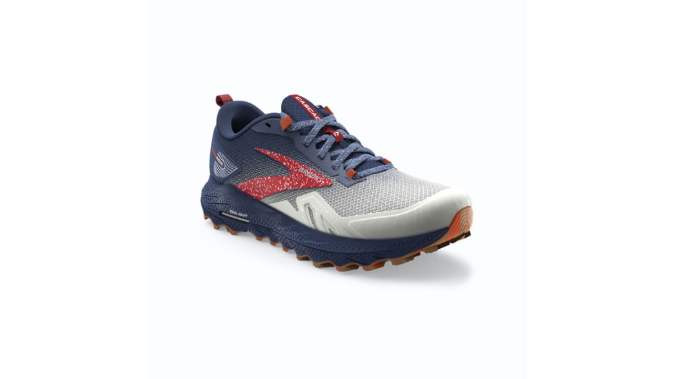 Brooks Cascadia 17 Running Shoes - Womens, White/Navy/Bittersweet, 7.0, 1203921B157.070