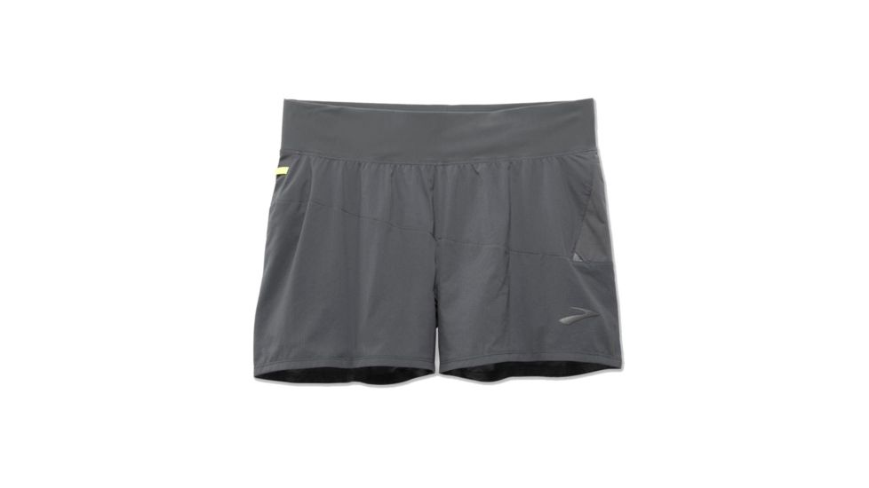 Brooks Cascadia 5 Inch Womens Running Short, Asphalt, Extra Small, 221118-Asphalt-XS