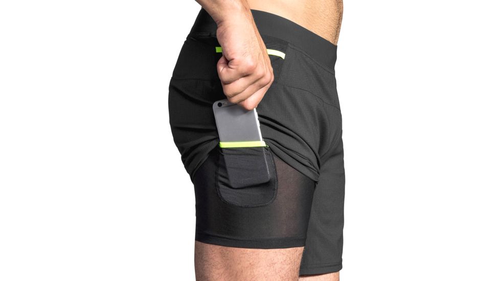 Brooks Cascadia 7 Inch 2-in-1 Running Shorts - Mens, Black, S, 211157001.025