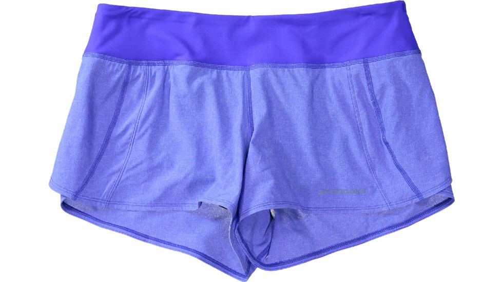 Brooks Chaser 3 inch Running Short - Women's-Heather Cobalt-Large