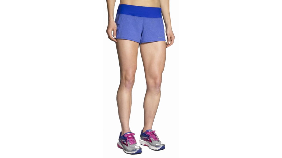 Brooks Chaser 3 inch Running Short - Women's-Heather Cobalt-Medium