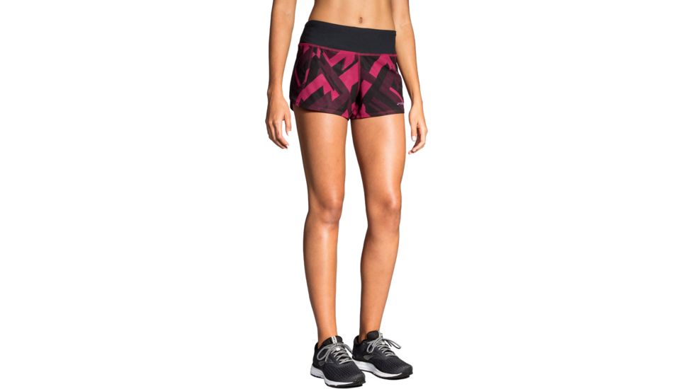 Brooks Chaser 3 Inch Running Short - Women's, Plum Eclipse/Black, Large, 221254569.035