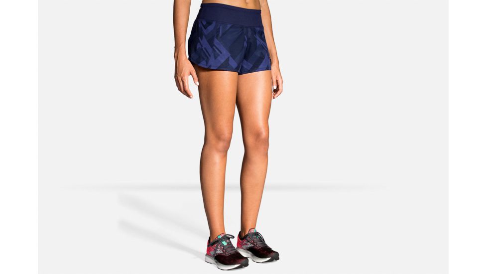 Brooks Chaser 3 Inch Running Short - Womens, Navy Eclipse/Navy, Extra Small, 221254487.020