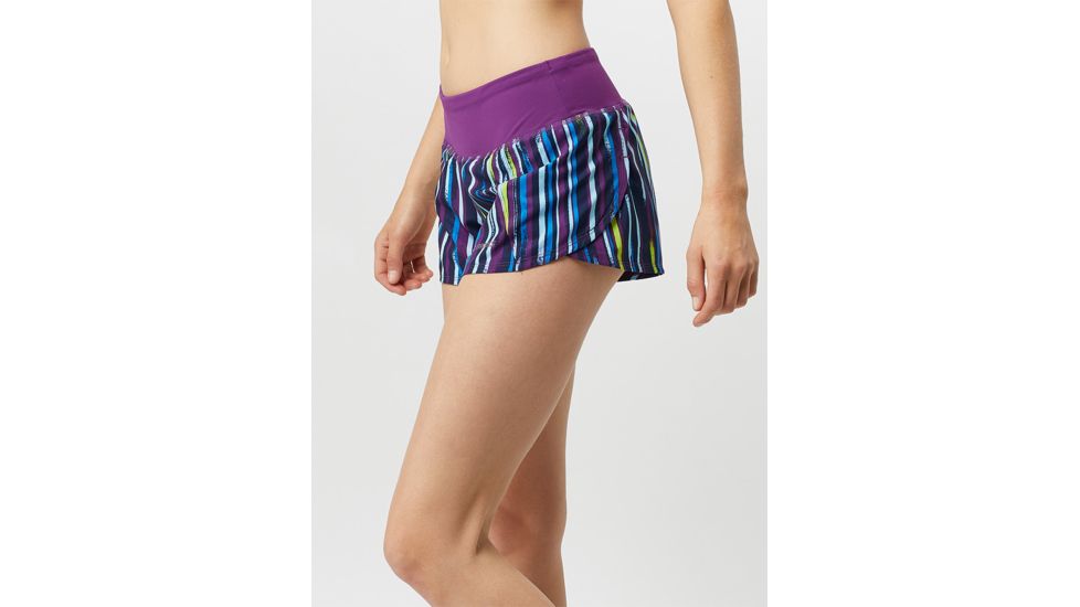 Brooks Chaser 3 Inch Running Short - Womens, Navy Lightray/Violet, Large, 221254576.035
