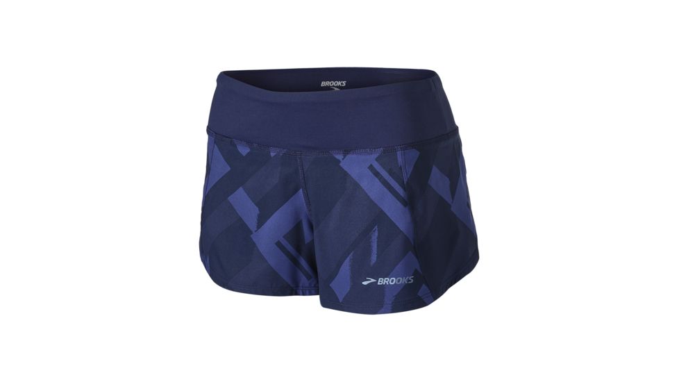 Brooks Chaser 3 Inch Running Short - Womens, Navy, Small, 221254451.025