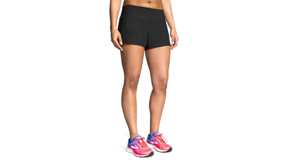 Brooks Chaser 3 Inch Running Shorts - Womens, Black, L, 221254001.035