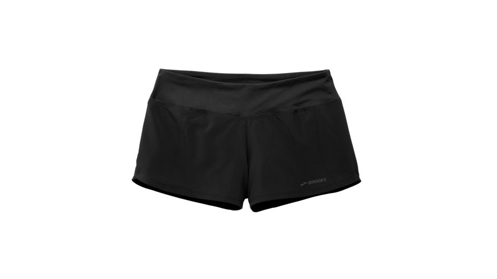 Brooks Chaser 3 Inch Running Shorts - Womens, Black, L, 221254001.035