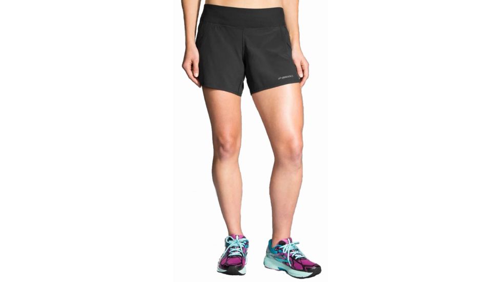 Brooks Chaser 5 inch Running Short - Women's-Black-Small
