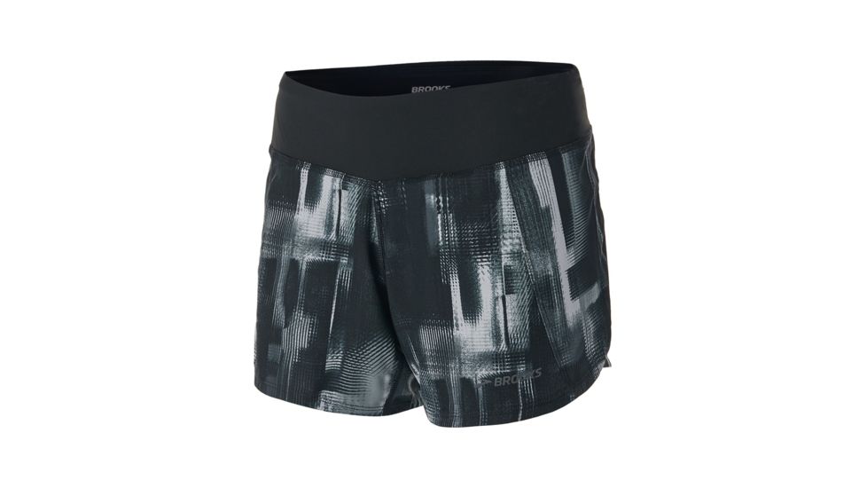 Brooks Chaser 5 Inch Running Short - Womens, White Pulse/Black, Large, 221255182.035