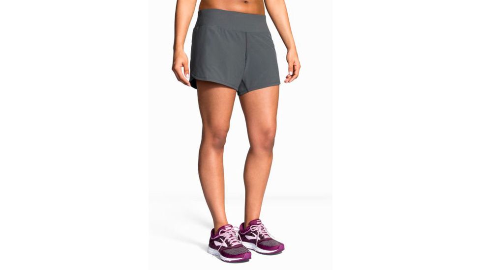 Brooks Chaser 5 Inch Womens Running Short, Asphalt, Extra Large, 221255-Asphalt-XL