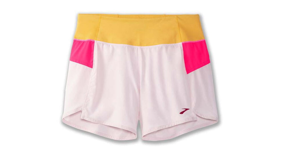 Brooks Chaser 5in Short - Womens, Quartz/Hyper Pink/Sun Glow, XL, 221465610.040