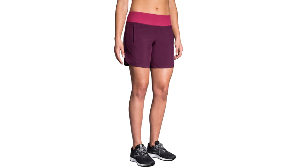 Brooks Chaser 7 Inch Running Short - Women's, Iris/Plum, Large, 221256568.035