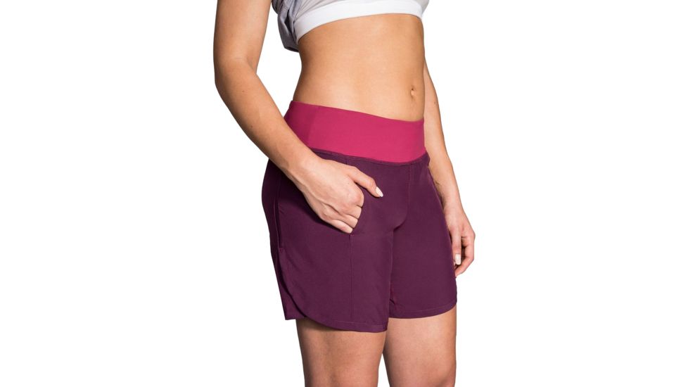 Brooks Chaser 7 Inch Running Short - Women's, Iris/Plum, Large, 221256568.035